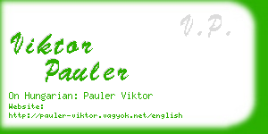 viktor pauler business card